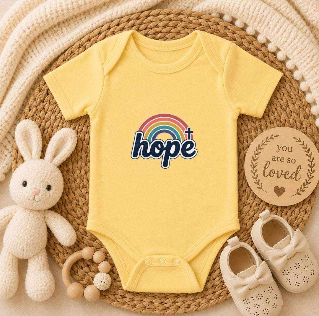 Infant Bodysuit - 'Hope' Rainbow Baby Onesie - faithcovenant