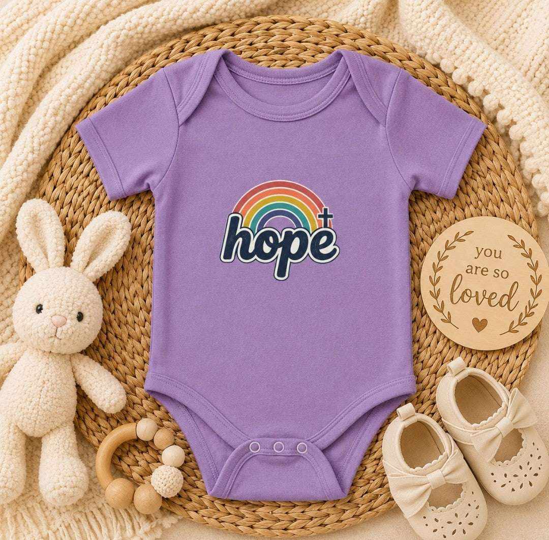 Infant Bodysuit - 'Hope' Rainbow Baby Onesie - faithcovenant