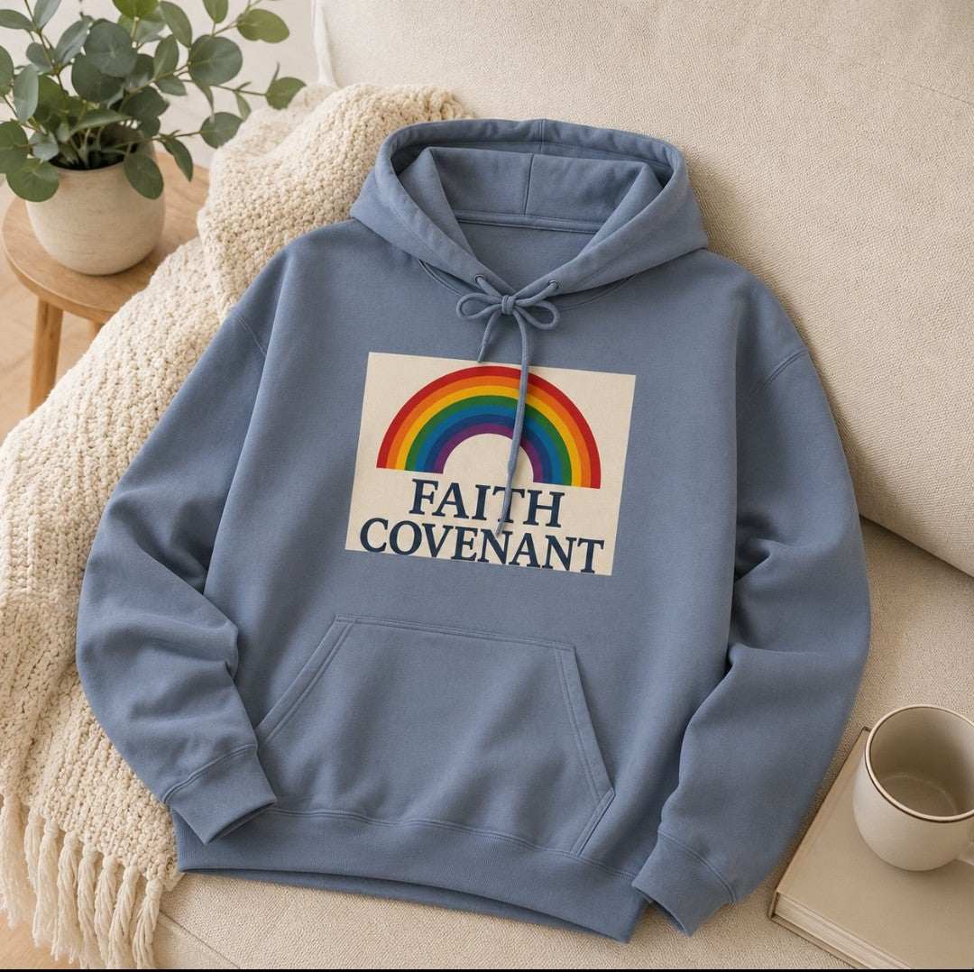 Faith Covenant Rainbow Hoodie, Christian Clothing - faithcovenant