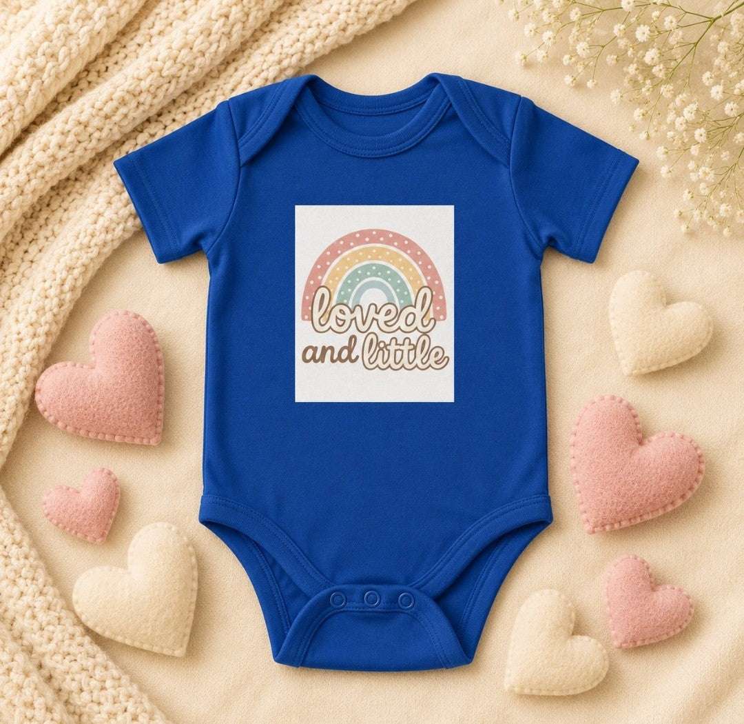 Loved and Little Rainbow Baby Bodysuit - Cute Infant Onesie for Comfort - faithcovenant