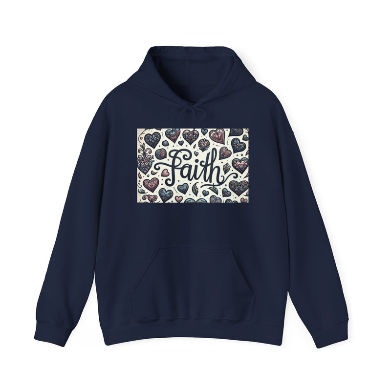Faith Heart Hoodie, Cozy Sweatshirt, Christian Apparel