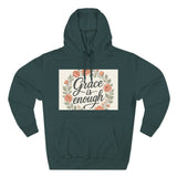 Grace is Enough Floral Hoodie, Cozy Gift for Mom, Faith-Based Clothing Printify