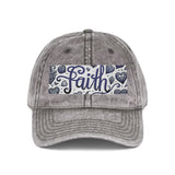 Embroidered Cap - Faith Vintage Design, Faith Apparel, Women's Cap