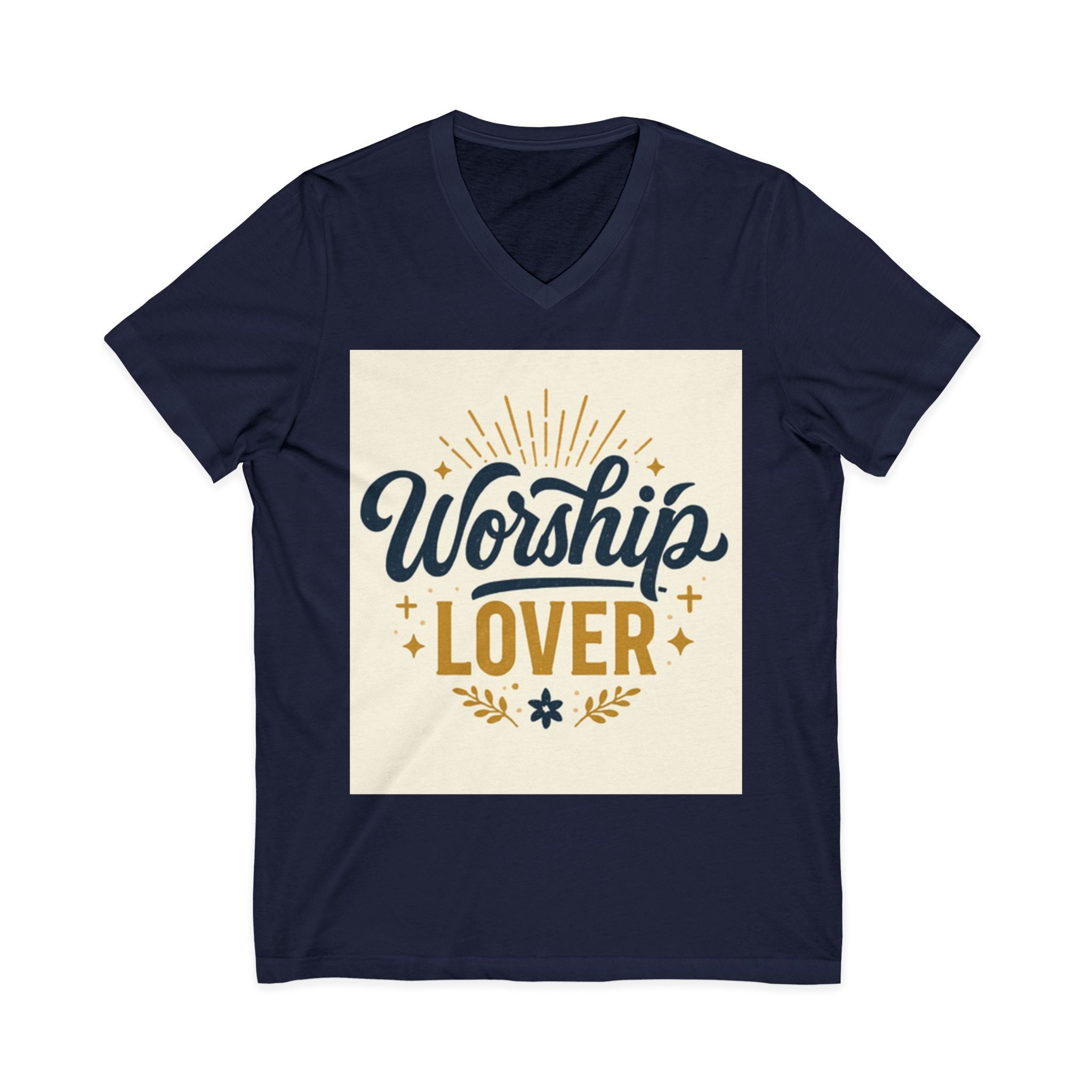 Worship Lover Tee, V Neck Shirt, Praise and Worship black