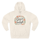 Grace is Enough Floral Hoodie, Cozy Gift for Mom, Faith-Based Clothing Printify