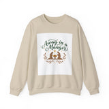 Christmas Sweatshirt — "Away in a Manger" Nativity Crewneck