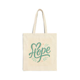 Hope Cotton Canvas Tote Bag, Inspirational Gift, Motivational Tote for Everyday Use