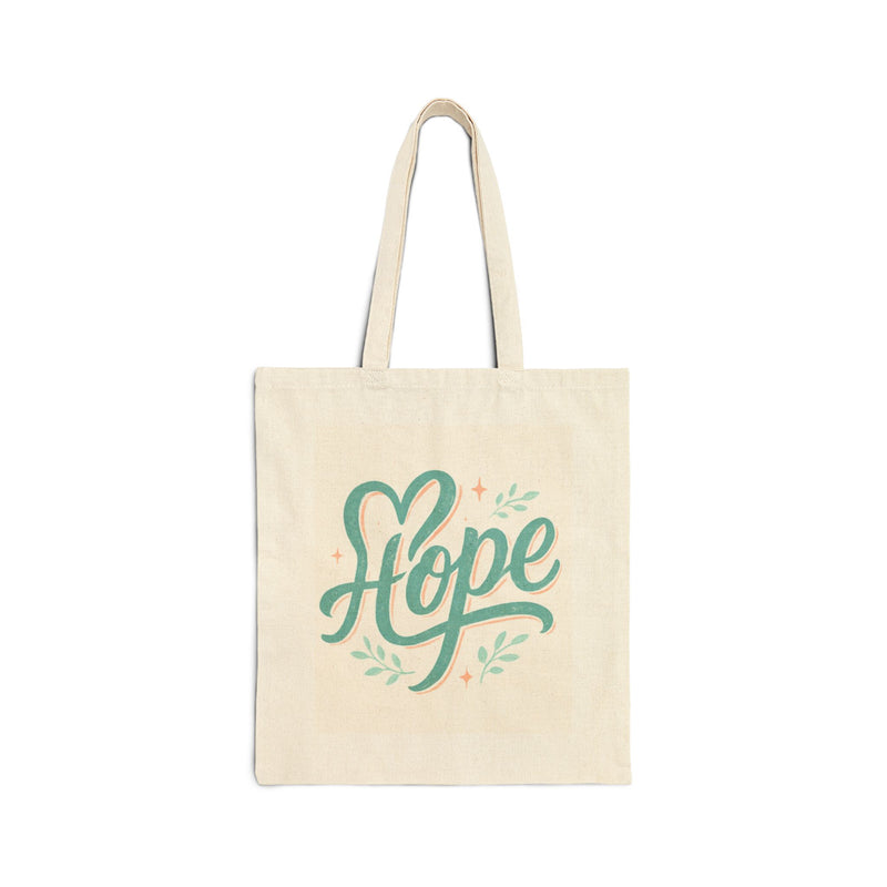 Hope Cotton Canvas Tote Bag, Inspirational Gift, Motivational Tote for Everyday Use