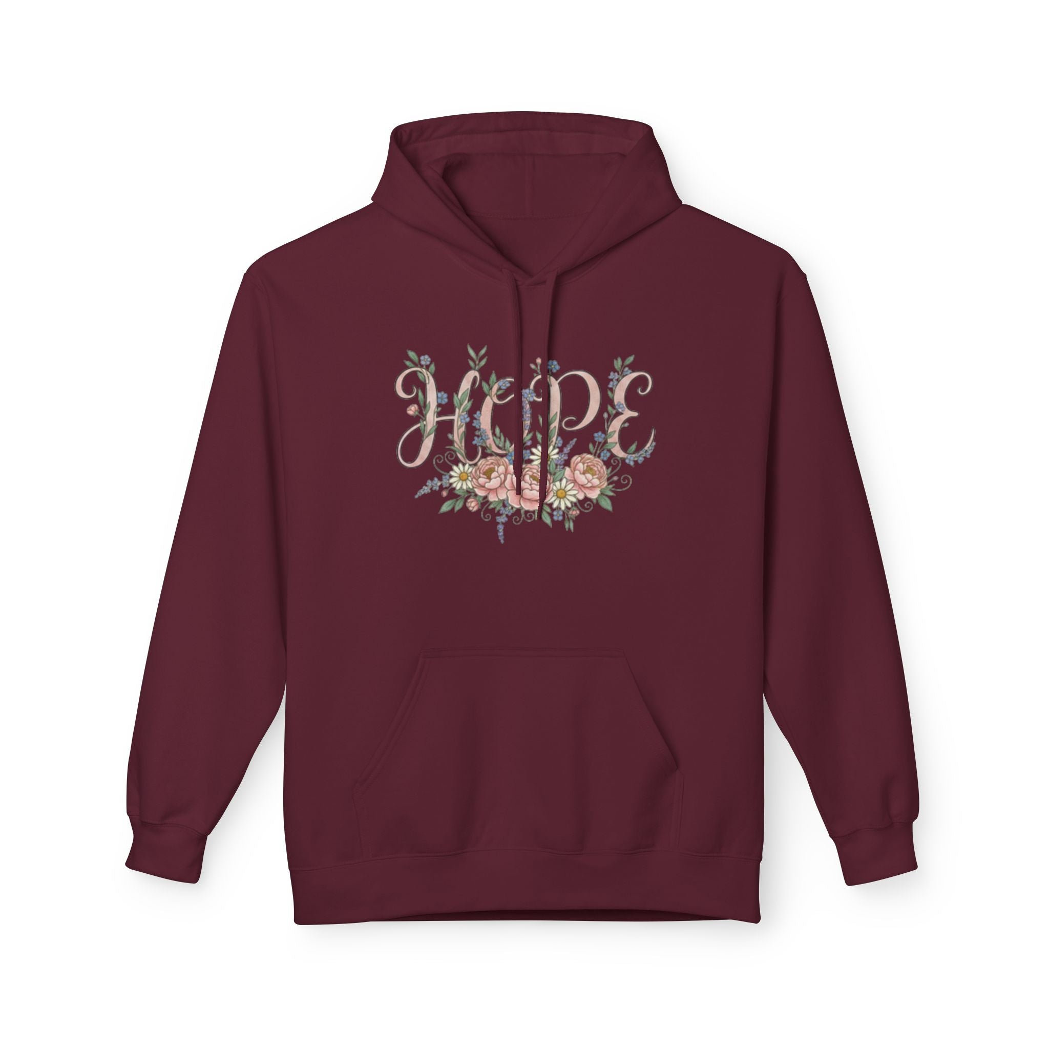 Hope Floral Faith Hoodie — Inspirational Scripture-Inspired Sweatshirt