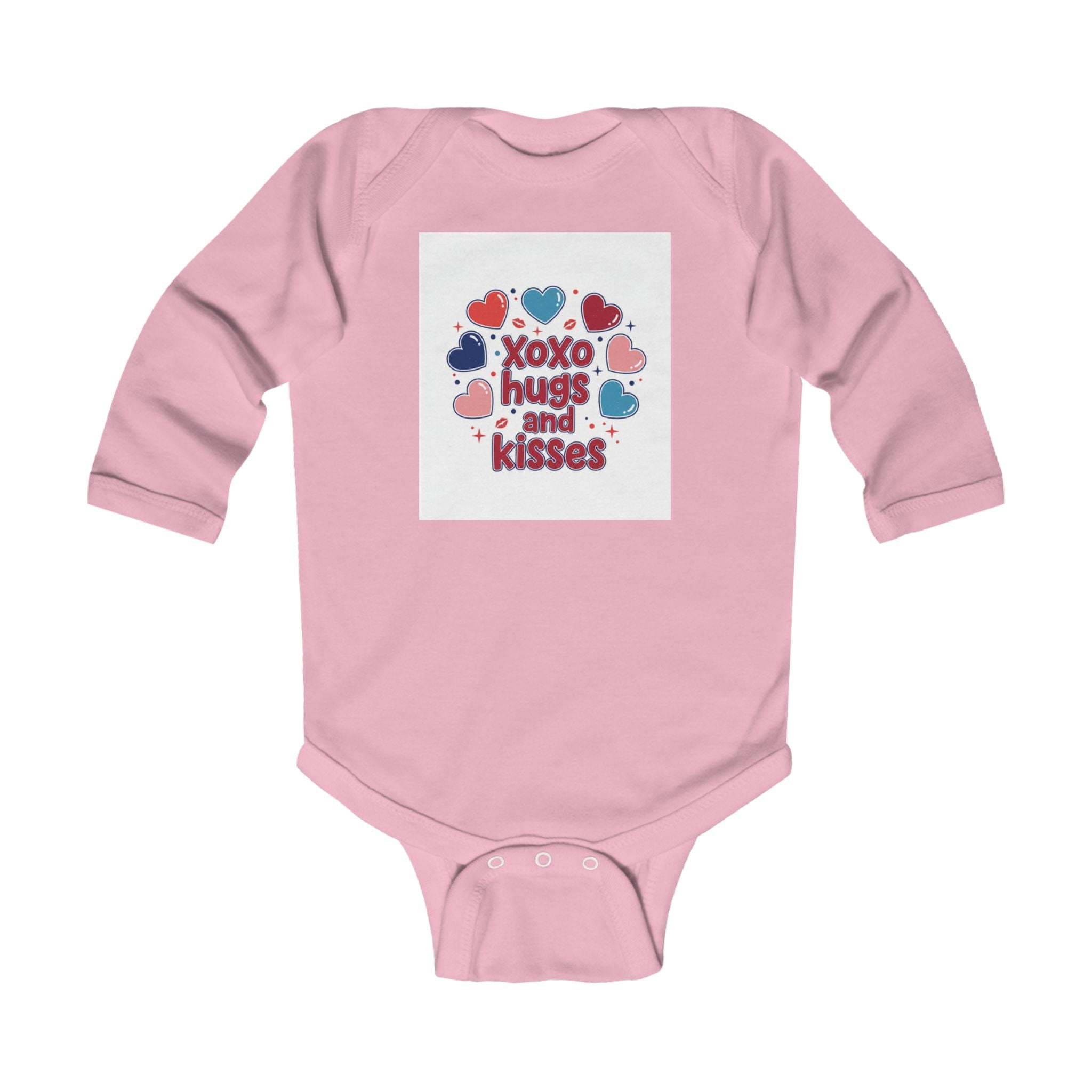 Xoxo Hugs and Kisses Infant Long Sleeve Bodysuit — Baby Valentine Bodysuit