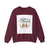 Christmas Sweatshirt — "Away in a Manger" Nativity Crewneck