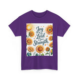 Joy of the Lord Sunflower Tee, Faith Shirt, Faith Based Apparel Printify