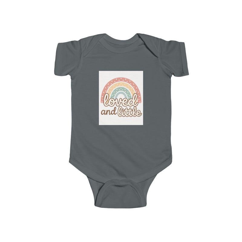 Rainbow Loved and Little Baby Bodysuit, Cute Infant Onesie, Baby Shower Outfit