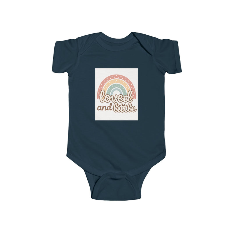 Rainbow Loved and Little Baby Bodysuit, Cute Infant Onesie, Baby Shower Outfit