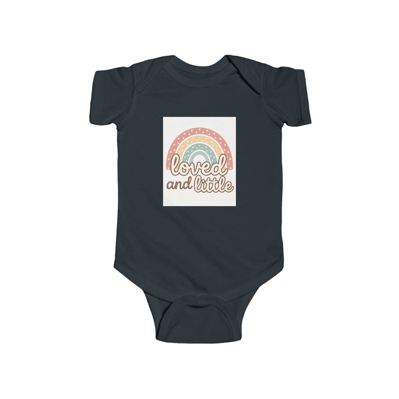 Rainbow Loved and Little Baby Bodysuit, Cute Infant Onesie, Baby Shower Outfit