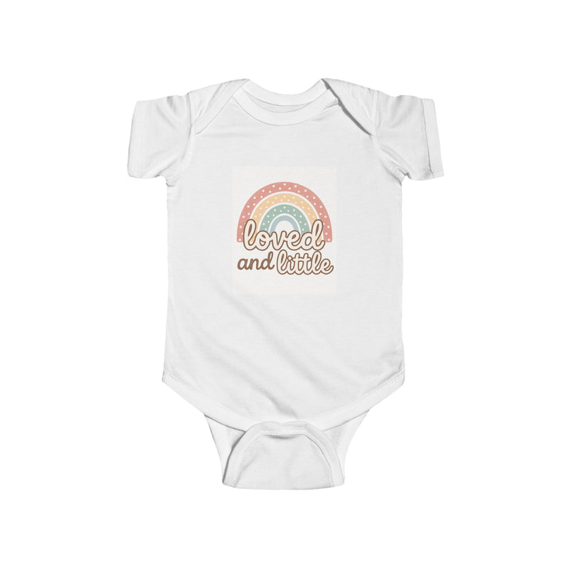 Rainbow Loved and Little Baby Bodysuit, Cute Infant Onesie, Baby Shower Outfit