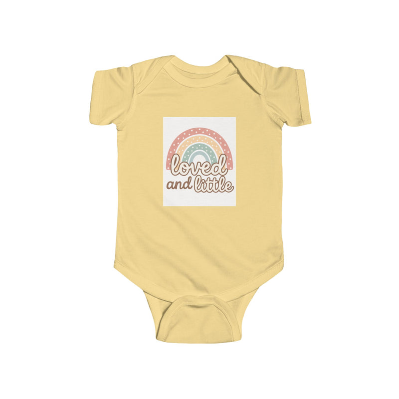 Rainbow Loved and Little Baby Bodysuit, Cute Infant Onesie, Baby Shower Outfit