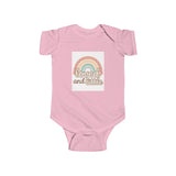 Rainbow Loved and Little Baby Bodysuit, Cute Infant Onesie, Baby Shower Outfit