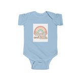 Rainbow Loved and Little Baby Bodysuit, Cute Infant Onesie, Baby Shower Outfit