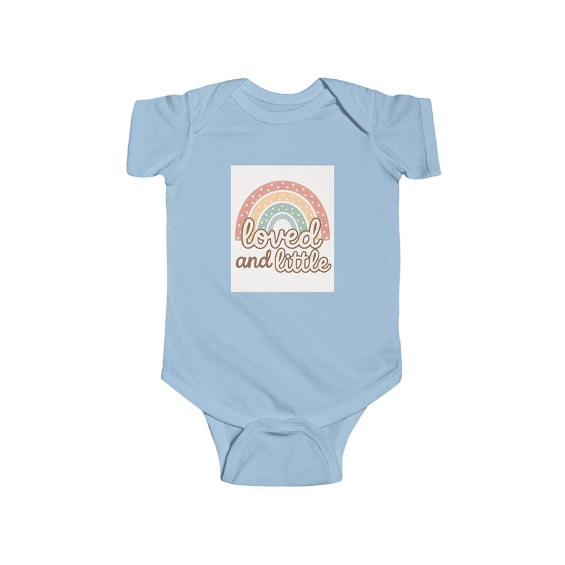 Rainbow Loved and Little Baby Bodysuit, Cute Infant Onesie, Baby Shower Outfit