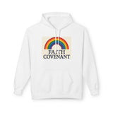 Faith Covenant Rainbow Hoodie — Retro Inspirational Christian Pullover