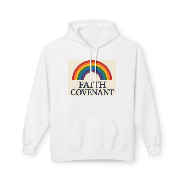 Faith Covenant Rainbow Hoodie — Retro Inspirational Christian Pullover