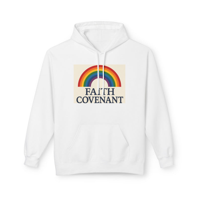 Faith Covenant Rainbow Hoodie — Retro Inspirational Christian Pullover