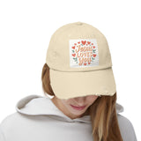 Jesus Loves You Distressed Cap, Vintage Cap, Jesus Apparel Printify