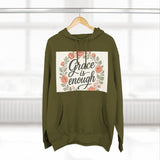 Grace is Enough Floral Hoodie, Cozy Gift for Mom, Faith-Based Clothing