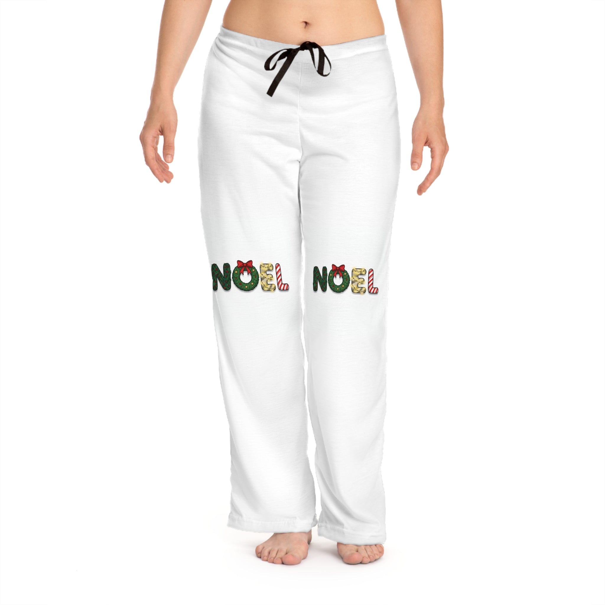 Noel Women’s Pajama Pants — Festive Christmas Sleepwear white