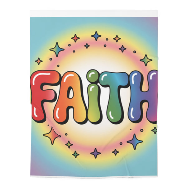 Faith-Inspired Baby Swaddle Blanket, Colorful Infant Wrap for Baby Showers, Nursery Decor