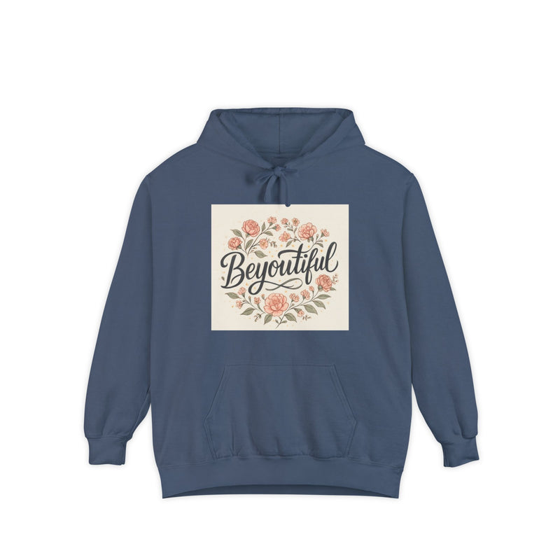Beyoutiful Floral Hoodie, Comfortable Hoodie, Floral Design