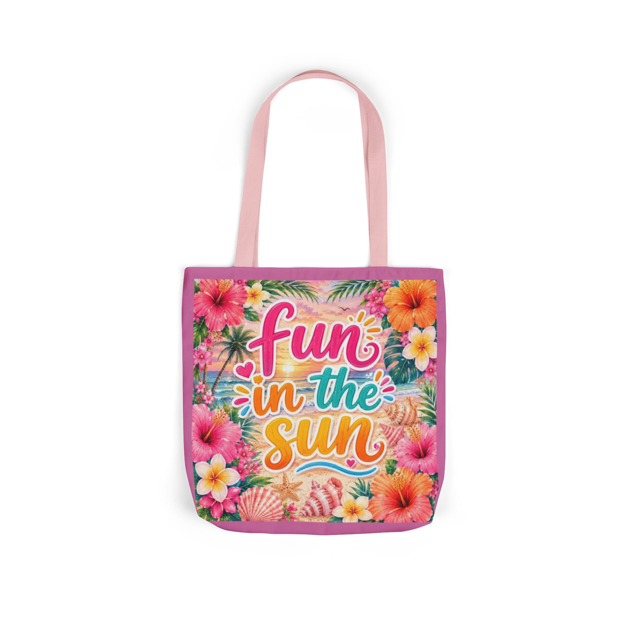 Fun in the Sun Floral Canvas Tote