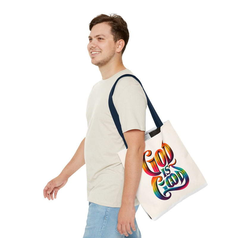 God is Good Tote, Christian Tote, Faith Statement Tote