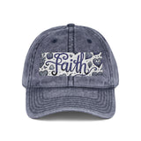 Embroidered Cap - Faith Vintage Design, Faith Apparel, Women's Cap