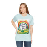 Faith, Hope & Love, Rainbow Graphic Tee, Faith Shirt Printify