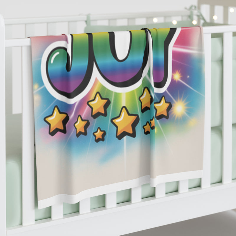 Joy Rainbow Baby Swaddle Blanket- Muslin, Baby Shower Gift