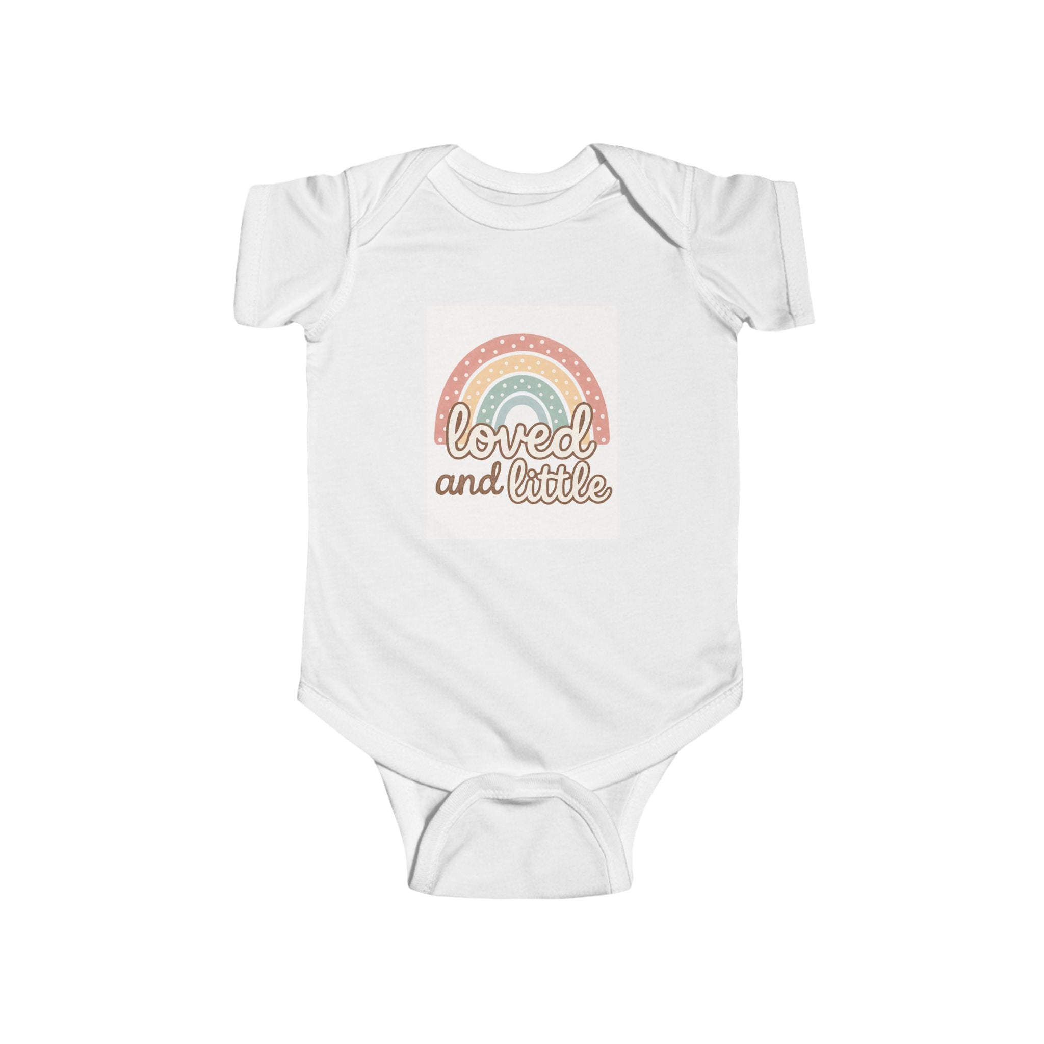 Rainbow Loved and Little Baby Bodysuit, Cute Infant Onesie, Baby Shower Outfit