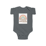 Rainbow Loved and Little Baby Bodysuit, Cute Infant Onesie, Baby Shower Outfit Printify