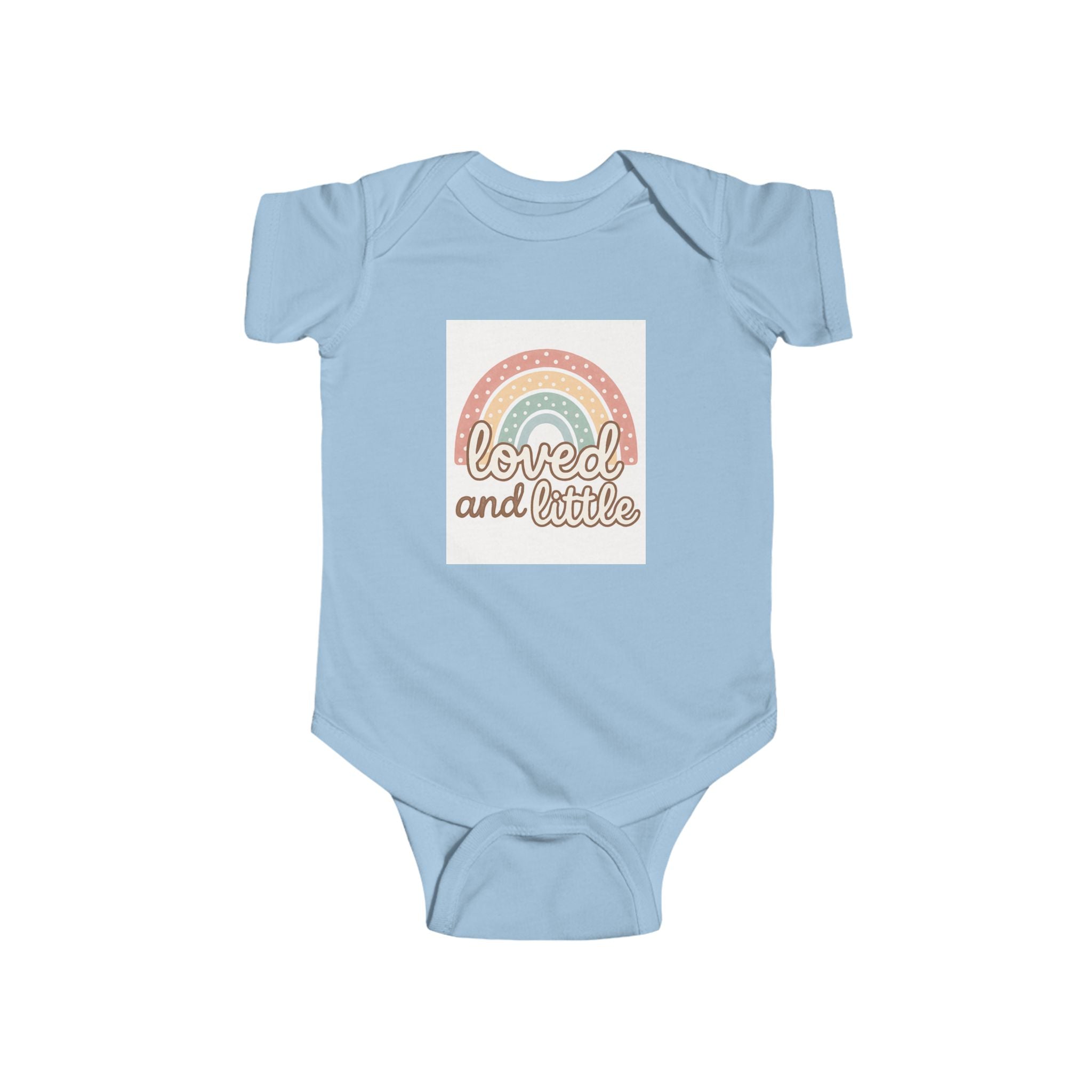 Rainbow Loved and Little Baby Bodysuit, Cute Infant Onesie, Baby Shower Outfit