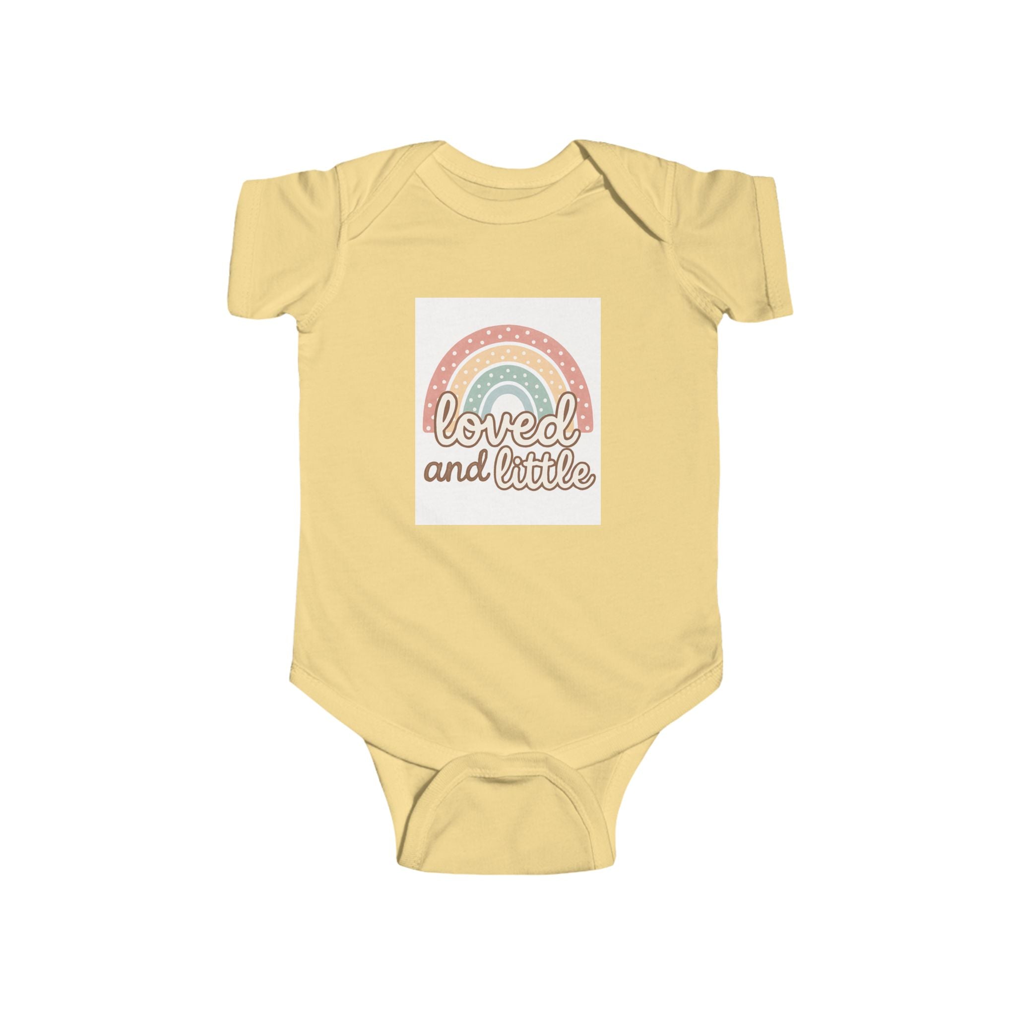 Rainbow Loved and Little Baby Bodysuit, Cute Infant Onesie, Baby Shower Outfit