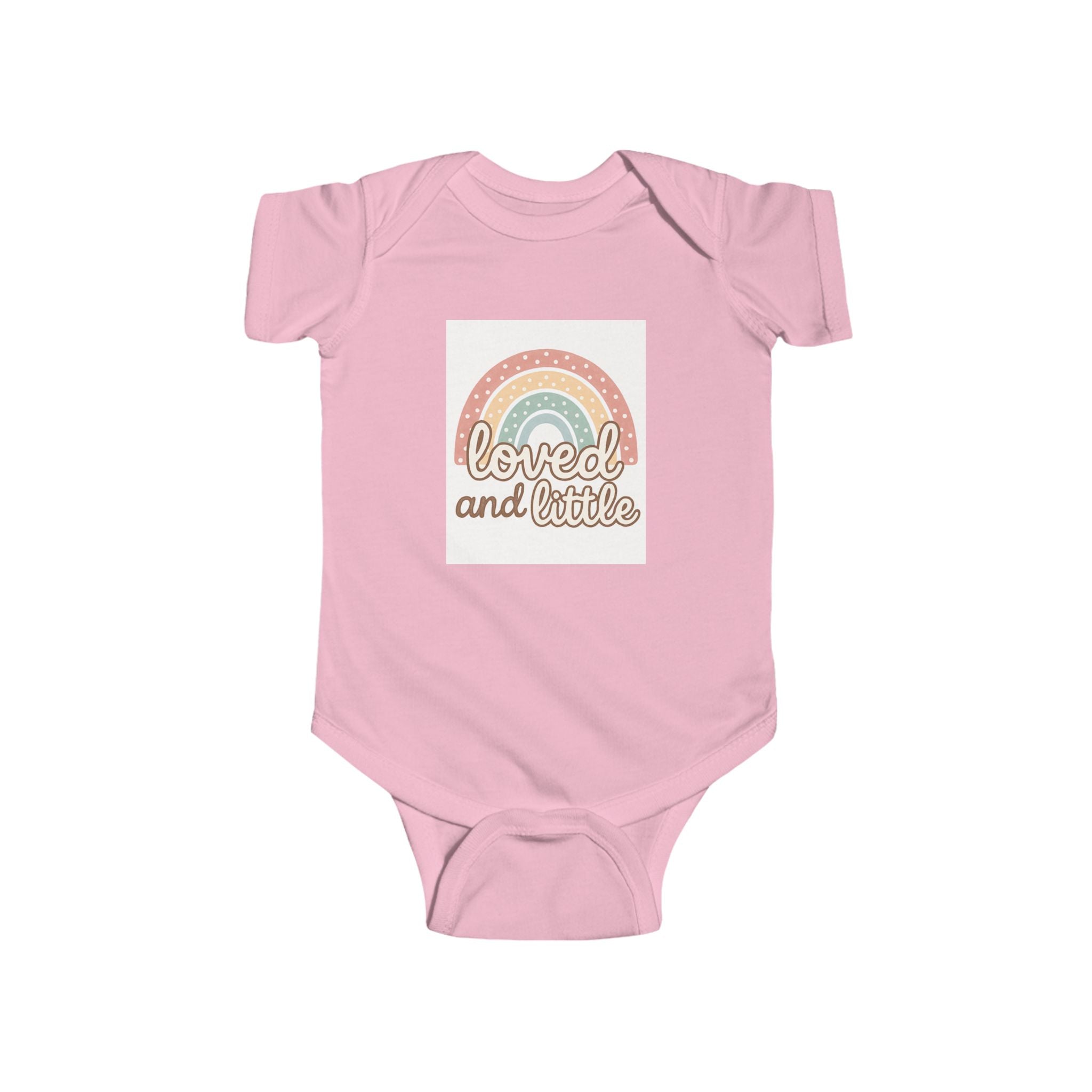 Rainbow Loved and Little Baby Bodysuit, Cute Infant Onesie, Baby Shower Outfit
