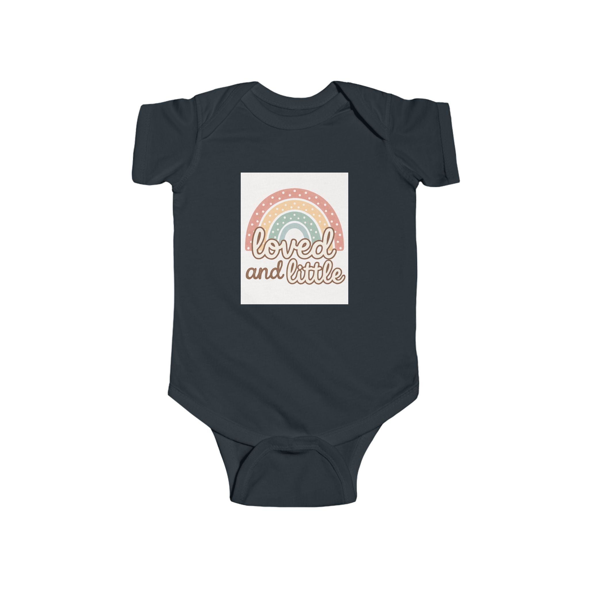 Rainbow Loved and Little Baby Bodysuit, Cute Infant Onesie, Baby Shower Outfit