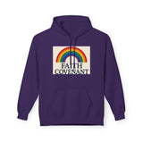 Faith Covenant Rainbow Hoodie — Retro Inspirational Christian Pullover