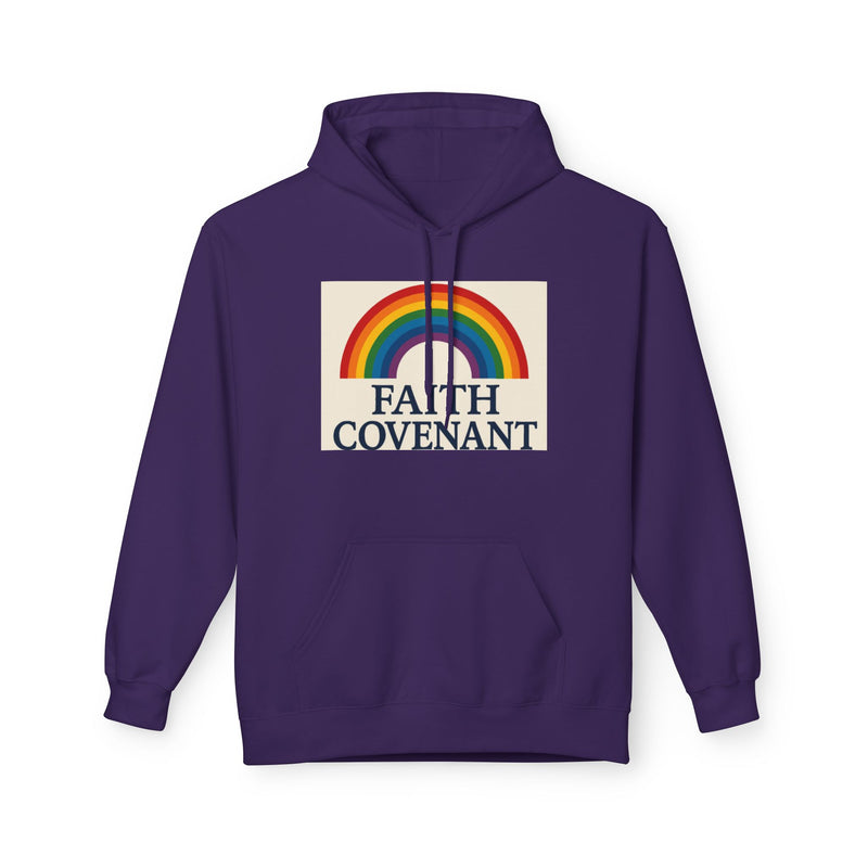Faith Covenant Rainbow Hoodie — Retro Inspirational Christian Pullover
