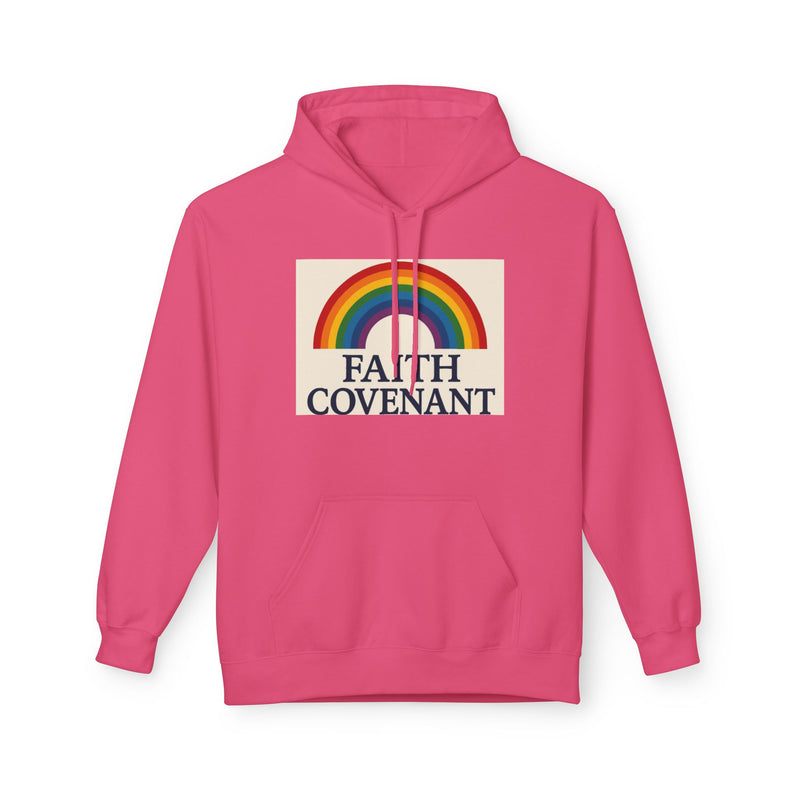 Faith Covenant Rainbow Hoodie — Retro Inspirational Christian Pullover