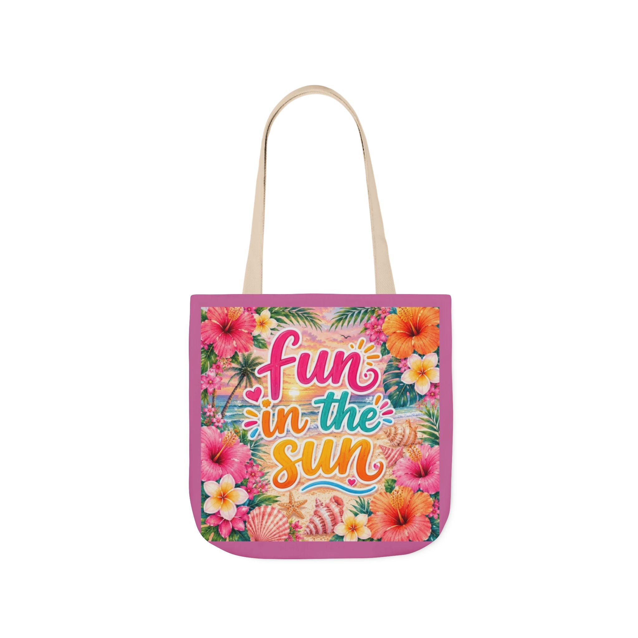 Fun in the Sun Floral Canvas Tote