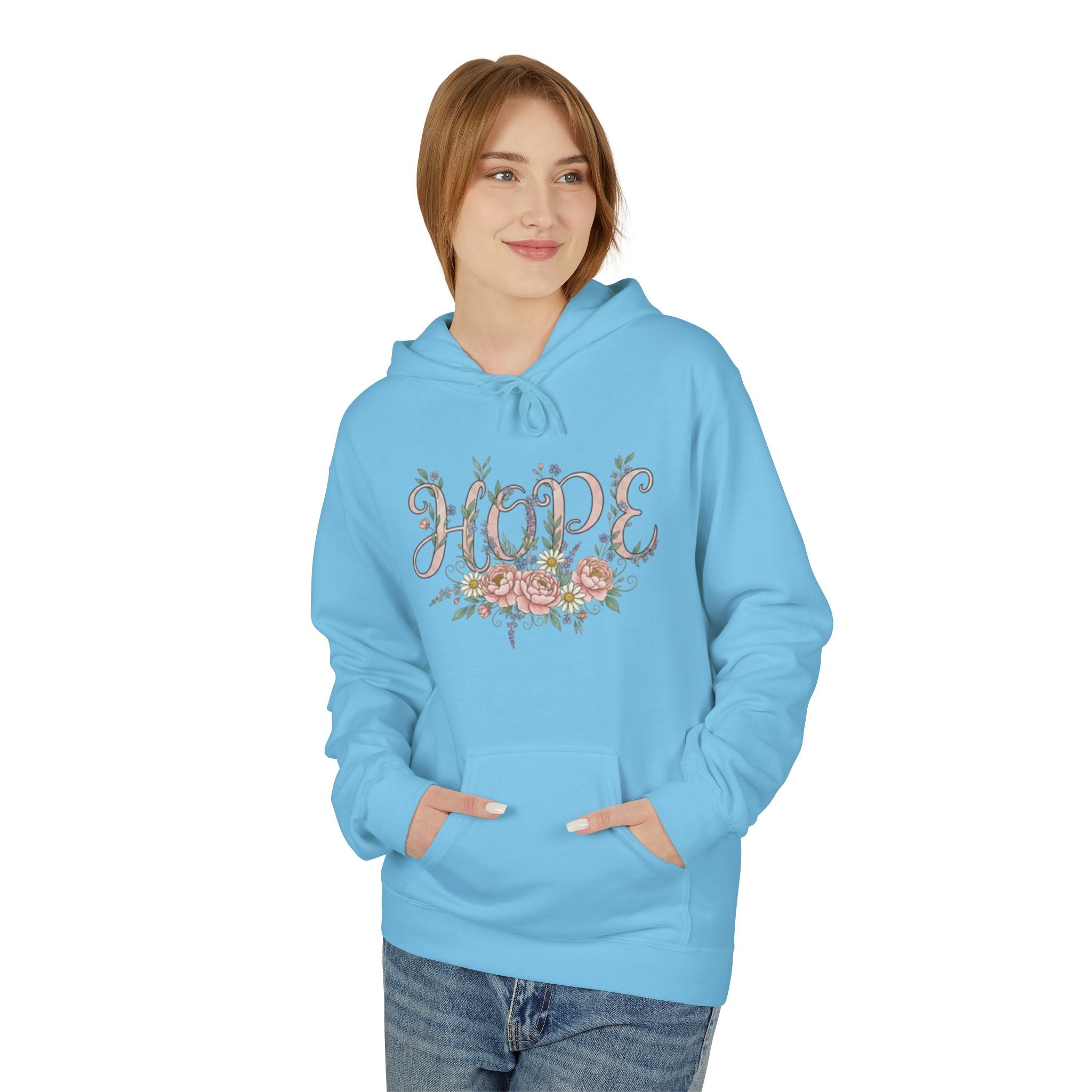 Hope Floral Faith Hoodie — Inspirational Scripture-Inspired Sweatshirt