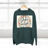 Grace is Enough Floral Hoodie, Cozy Gift for Mom, Faith-Based Clothing