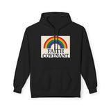 Faith Covenant Rainbow Hoodie — Retro Inspirational Christian Pullover